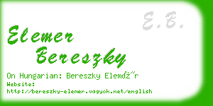 elemer bereszky business card